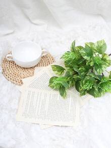 1pc Artificial 6-Fruit Green Rattan Decor, Desktop Decoration, Party DIY, Suitable For Restaurant, Outdoor, Wedding Floral Arrangement - Green - View 4