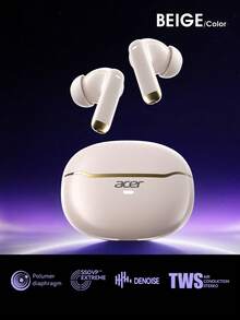 Acer OHR623 無線入耳式耳機，具備降噪通話功能，柔軟矽膠耳塞舒適佩戴，Type-C 充電，適合運動、辦公、休閒與娛樂，兼容 iOS/Android 手機 - 均碼 - 查看 15
