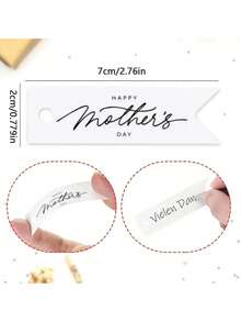 50/100/200pcs Mother's Day Gift Labels, Mother's Day Hanging Labels, Suitable For DIY Handicrafts And Mother's Party Gift Packaging - Multicolor - View 2