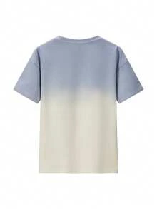 Áo thun in hình hoạt hình ombre mùa Xuân/Hè 2026, kiểu dáng nữ tính, tay ngắn, thích hợp cho sinh viên. - 0A36 Mơ kem - KJ0228 - Xem 7