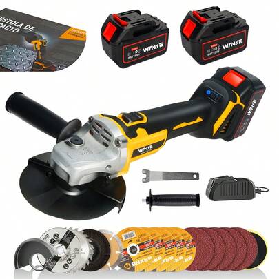 Amoladora angular recargable Batería recargable Función de eliminación de óxido y pulido de superficies Material ABS Batería recargable Adecuada para herramientas de reparación de carrocerías, etc.