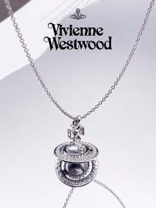 Vivienne Westwood 1 PC Pina Small Orb Pendant Brass Necklace - Silver - View 5