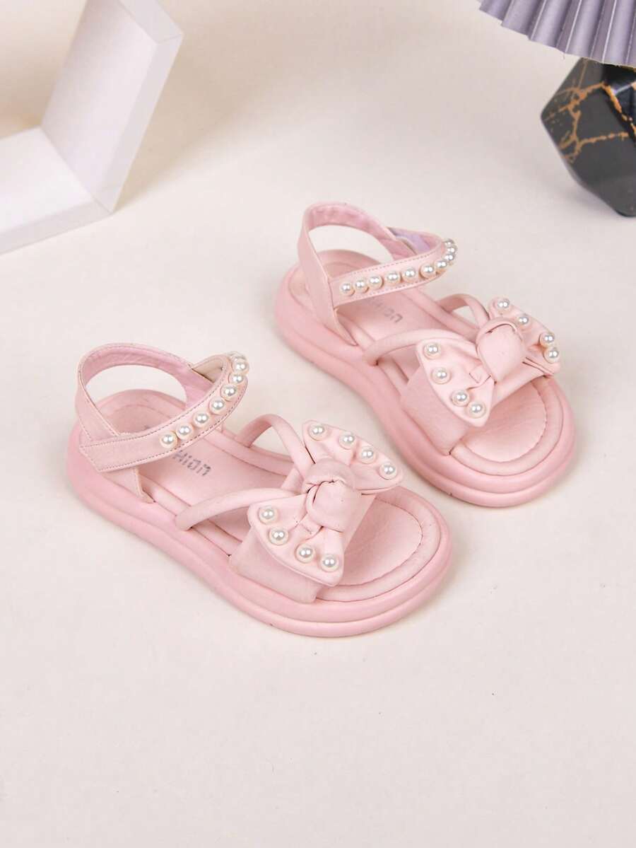 Infant Soft Bottom Sandals/New Bowknot Princess Summer Girls Sandals - Pink - View 1