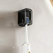 Wall Mounted Toothbrush Holder Set, Dustproof Cover, No Drill Adhesive Installation, Coordinated With Toothpaste Dispenser To Create An Integrated Bathroom Vanity Storage Solution - Multicolor - View 17