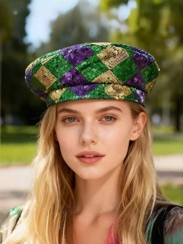 Chapéu de Capitão Steampunk Brilhante em Poliéster com Strass, Unissex, Ideal para Carnaval, Ano Novo, Dia dos Namorados, Desfiles, Bares, Festas, Festivais de Música, Dia de São Patrício e Inverno (1 peça). Acessórios para Carnaval, Ano Novo, Dia dos Namorados, Desfiles, Bares, Festas, Festivais de Música, Dia de São Patrício e outras ocasiões especiais.