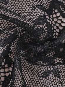 Sexy Lace Open Crotch Thong Panties For Women - Black - View 7