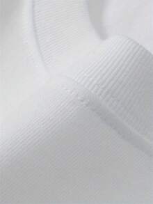 Fractyr Fractyr 男士夏季时尚简约街头风印花圆领短袖T恤 | 基础款街头休闲套头衫，男友/老公礼物 - 白色 - 查看 4