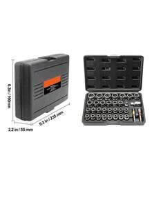 Bolt Extractor Set, 29-Piece Bolt And Nut Remover Set, 6mm To 10mm, 13/32" To 3/4", CR-MO Steel Extraction Socket Set With Storage Case, For Removing Damaged Rusted Bolts, Nuts And Screws - Nhiều màu - Xem 10