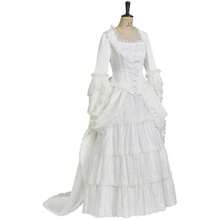 Phantom Opera Cosplay Costume Womens White Victorian Dress Prom Gown Set Halloween Musical Outfit - trắng - Xem 2