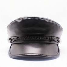 Glitter Captain Hats Luxury Diamond Sequin Captain Caps Bachelorette Hen Party Favors - 黑色-3 - 查看 2