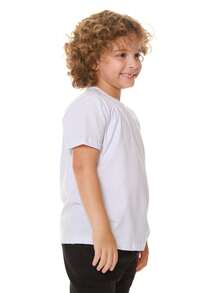 Set Of 4 Basic T-Shirts For Boys (Children's/Youth) 100% Cotton Short Sleeve Casual - Sizes 2 To 14 - 白色的 - 查看 5