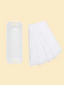 5个/10个装白色分隔收纳盒，塑料抽屉式整理盒，适用于儿童房、手机壳和床头小饰品，简约清新设计，节省空间 - 彩色 - 查看 10