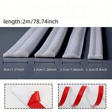 1Pc 2m/78.74 Inch Flexible Wall Decoration Mold Strip, Self-Adhesive Decorative Strip, Wall Decoration, Self-Adhesive Wall Panel, Suitable For Home Interior Decoration Such As Walls, Doors And Windows, For Home DIY Decoration For Home DIY Decoration - A - View 4