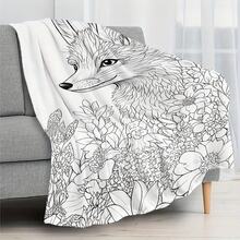 1pc Ocean World Adult Coloring Blanket With Sea Turtle, Starfish & Seahorse Patterns - Thickened Flannel All-Season Warm Throw For Adults &, Relax Coloring Book Pages Bedspread, Sofa Bed Cover, Marine Life Design Gift Her Gifts For Her, Him, Family, Boyfriend, Girlfriend, Father, Family, Mother, Lover, Daughter, Son, Grandfather, Grandmother, Friend, Classmate, Pet. Perfect Nap, Camping, Travel, Home, Daily Life, Office Decoration, Birthday, Anniversary, Valentine's Day, Thanksgiving, Christmas, Halloween, Mother's Day, Father's Day, Wedding, New Year Gifts,Back To School Season - 多色4 - 查看 3