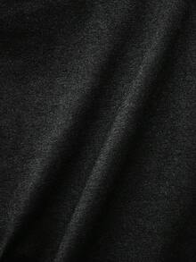 FEIAO 男士复古风老钱美学针织 Polo 衫，弹力舒适，休闲度假通勤时尚百搭设计 - 黑色 - 查看 8