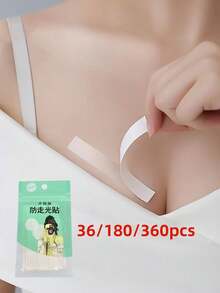 36/180/360 piezas Cinta de doble cara de moda para ropa, cinta invisible sin rastro para realce del busto, cinta adhesiva transparente fuerte, tiras adhesivas para ropa de mujer, vestidos, fijación anti-luz, collares, tirantes para el pecho, pegatinas para el pecho, productos para mujeres, regalos para mujeres, necesidades para festivales/campamento/viaje/boda - Pegatinas antideslizantes - Ver 2