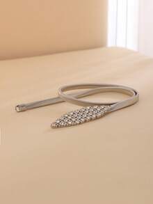 1条优雅女士细腰带，弹性扣金属皮带，适合搭配连衣裙、衬衫、裤子，通勤、日常穿着、派对等场合。 - 金屬腰帶 - 查看 8