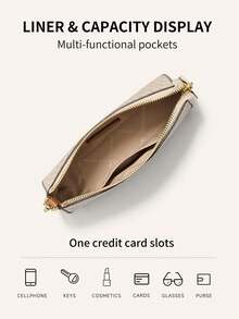 Michael Kors Women's Shoulder Bag Handbag, Suitable For Daily Commute, Travel, Shopping, Casual Outing - Champagne - View 3