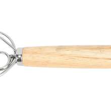 Ensemble de fouets à pâte danois à 1 et 2 œillets, fouet à pain de style hollandais en acier inoxydable avec manche en bois, résistant à la corrosion et avec racleur à pâte pour la cuisson en cuisine. - Nude - Voir 9