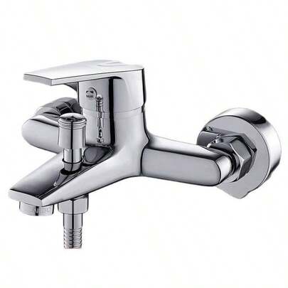 Grifo de bañera montado en la pared, grifos de ducha para baño, válvula mezcladora de agua caliente y fría, grifo doméstico de un solo mando para inodoro
