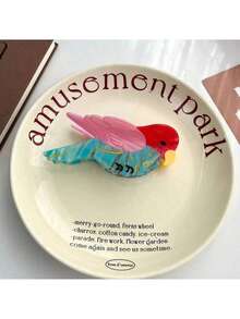 各式鸟类主题发夹，新奇森林鸟类卡通拼布鹦鹉发夹，创意可爱大号发爪，醋酸纤维啄木鸟发夹，孔雀法式动物发夹，多功能大号发爪发饰，新款醋酸纤维孔雀发爪发夹，独特鸟类主题发夹，大号动物发爪，批发适合浓密头发的度假发饰发爪夹 - 彩色 - 查看 15