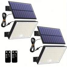 400 LED Luz de solar para exteriores, IP65 resistente al agua con control remoto y sensor de movimiento PIR, súper brillante reflector LED para jardín, patio y garaje - T-400 - Ver 17