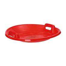 SENDERPICK 1PCS Downhill Snow Scooter Snow Sled Round Snow Sled - Red - View 7