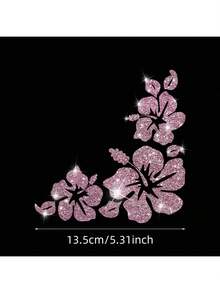 Lotus Flower Car Stickers, Multi-Color Shiny Vinyl Decals, Suitable For Cars, Motorcycles, Laptops, Auto Accessories, Self-Adhesive, Reusable, Asymmetric Shape, Glossy Finish - one-size - View 10