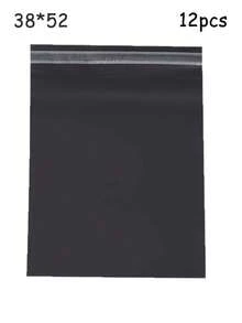 12pcs Extra Large Black Self-Sealing Courier Bags, Waterproof Logistics Transport Packing Bags, Thick Colorful Courier Bags For Delivery, Suitable For Clothing, Stationery, Party Gifts, Multipurpose Packaging, Valentine's Day, Mother's Day, Back To School - Black - View 8