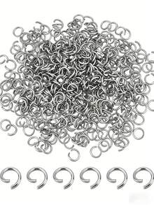 100/300/500pcs Multi-Color Stainless Steel Plated Lobster Clasp Claw Clasp, Open Ring Suitable For Bracelet Necklace Chain, DIY Jewelry Making Supplies - Multicolor - View 4