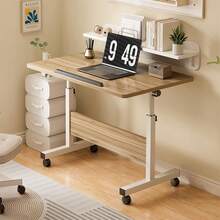 computadora de pie pequeño con Altura Ajustable, Plegable y móvil, computadora de pie con Ruedas, pequeño computadora de computadora con Ruedas y computadora Ajustable para Estaciones de Trabajo para - A - Ver 2