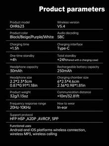 Acer OHR623 無線入耳式耳機，具備降噪通話功能，柔軟矽膠耳塞舒適佩戴，Type-C 充電，適合運動、辦公、休閒與娛樂，兼容 iOS/Android 手機 - 均碼 - 查看 13