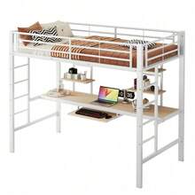Kids Bed Frames, Headboards & Footboards - White + Metal + 90cm*200cm-1 - View 6
