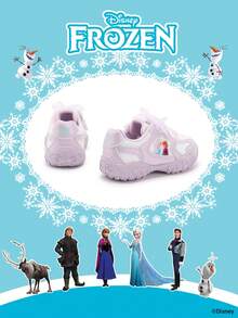 Disney 1 Pair Kids' Sports Shoes, Including Princess, Anna Princess, And Arendelle Princess Sports Shoes, Suitable For Daily, Holiday Sports And Outdoor Wear. Comfortable, Non-Slip, Durable And Breathable Soles - Mauve Purple - View 3
