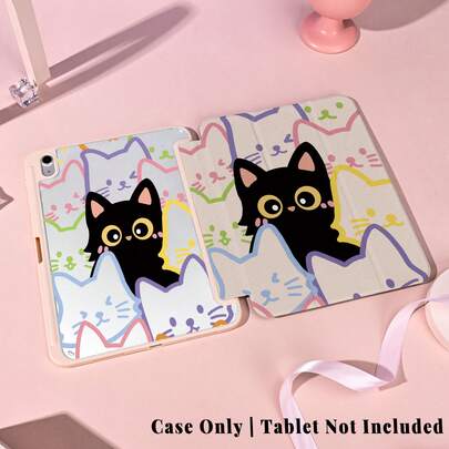 1pc Protective Cover With Pen Slot Multi-Angle Magnetic Stand Cover With Auto Sleep/Wake,Kawaii Tablet Case Compatible With Pro/Air/Compatible With Samsung Galaxy A9/S9/S7/S10+/Compatible With XIAOMI Pad/5/6/7