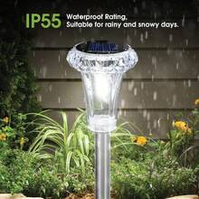 Solar Lights Outdoor Waterproof, Stainless Steel LED Solar Garden Lights For Patio, Lawn, Yard And Landscape, Garden Decor Patio Decor (2-4Pack) - Crystal Stick - View 4