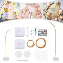 Balloon Arch Kit Half Arch Balloon Stand With Base Balloons Holder Set W/Tubes - Gold - View 5