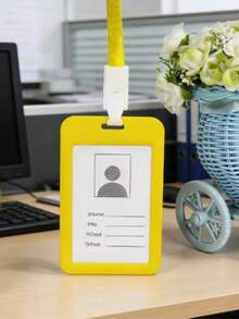 1 Set Lanyard & Card Holder, ID Badge Holder, Chest Card Clip, Metro/Bus Card Holder, Campus Card Holder, Student Card Holder (With Lanyard + Cartoon), Card Holder Set + Lanyard, Campus Photo Frame, Student Stationery Meal Card, Transportation Card - Multicolor - View 10