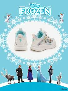Disney 1 đôi giày thể thao trẻ em chính hãng, bao gồm giày thể thao Công chúa, Công chúa Anna và Công chúa Arendelle, phù hợp cho sinh hoạt hàng ngày, các hoạt động thể thao ngày lễ và ngoài trời. Đế giày thoải mái, chống trơn trượt, bền và thoáng khí. - Màu xanh nhạt - Xem 3
