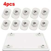 4pcs Self-Adhesive Casters, Kitchen Appliance Rollers, 360° Rotating Mini Universal Caster Wheels, Trash Can Sticky Sliding Wheels, Storage Boxes, Small Furniture - Multicolor - View 2