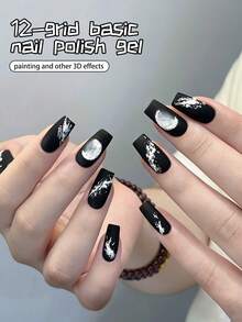 MORDDA 12 Color Pattern Gel Nail Polish, High Saturation Semi-Solid Nail Gel, Professional Salon Use Nails - Multicolor - View 10