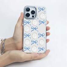 Estampado de pelotas de voleibol y lazos azules sobre fondo gris. Esta elegante funda para teléfono es compatible con Samsung, Apple, OPPO, , etc. Fabricada en TPU flexible, resistente a golpes y arañazos, ofrece una excelente protección contra caídas y un agarre cómodo. Es un regalo ideal para familiares, amigos y seres queridos, y una opción perfecta para festivales. Fundas para iPhone, San Valentín, , fundas para hombre, celulares y accesorios, funda transparente para teléfono. - transparente - Ver 6