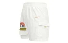 Nike Sportswear 女款梭织印花舒适休闲短裤，帆白 - 黑色 - 查看 10