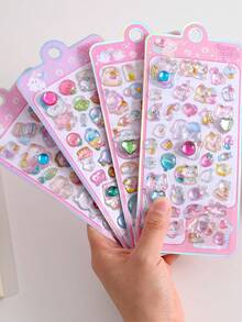 3D Cute Animal Rhinestone Stickers - Cartoon 3D Stickers, Fun Sparkling, Reusable, Great For Decorating Scrapbooks, Planners, Diaries, Notebooks, Phone Cases (Rhinestone Color Random) - Multicolor - View 5