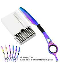 univinlions 7" 1 Rotary Thinning Razor+10 Replaceable Blades Safey Razor Straight Salon Hairdresser Razor Hair Cutter Swivel Barber Cutting Shears Knife Thinner Hairdressing Scissors - Multicolor - View 17