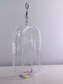 1pc Transparent Display Bag For Labubu, Single Piece 1 Transparent Display Bag, Suitable For Labubu, Square Blind Box Hanging Bag, With Waterproof And Dust-Proof Multi-Functional Characteristics, Very Suitable For Storing Dolls And Small Accessories - Multicolor - View 12