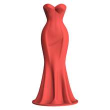 ORIZZONTE Modern Decorative Vase With Evening Dress Silhouette – Elegant Sculptural Design For Flowers, Branches, Artificial Plants – Gift Idea For Home/Office – 100% Made In Italy, Deliver From Italy - Red - View 8