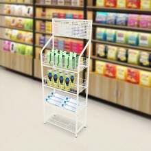 SanBouSi 4 Tier Retail Display Rack Stand Snack Candy Display Organizer Snack Rack Basket Stand Cart - White - View 10