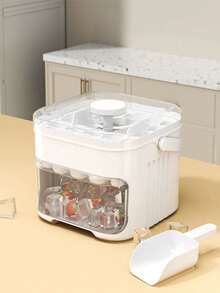 Molde de cubitos de hielo de silicona, molde para hacer bolas de hielo de gran capacidad, molde de cubitos de hielo para refrigerador - Multicolor - Ver 8