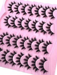 14 Pairs Cartoon Mink Eyelashes, Cat Eye Lashes, Natural Full False Eyelashes, Dramatic Lashes, Suitable For Daily Life, Wedding, Date, Party, Music Festival And Halloween - 尖尾漫畫款 - 查看 8